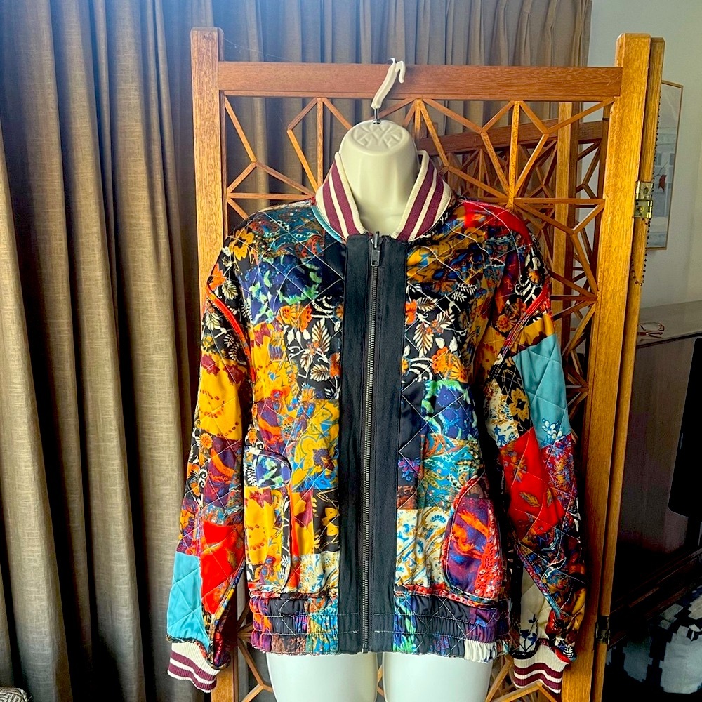 Free people satin jacket.